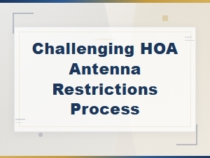 How to Challenge Hoa Antenna Restrictions