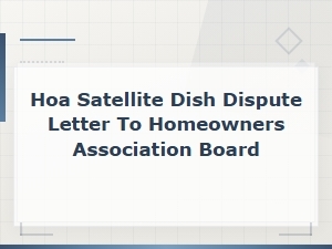 Hoa Satellite Dish Dispute Letter Template