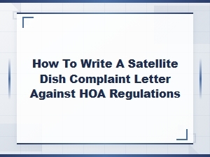 Hoa Satellite Dish Dispute Letter Template