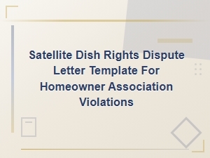 Satellite Dish Rights Dispute Letter Template