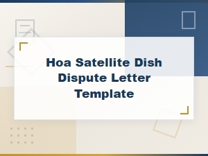 Hoa Satellite Dish Dispute Letter Template and Legal Rights